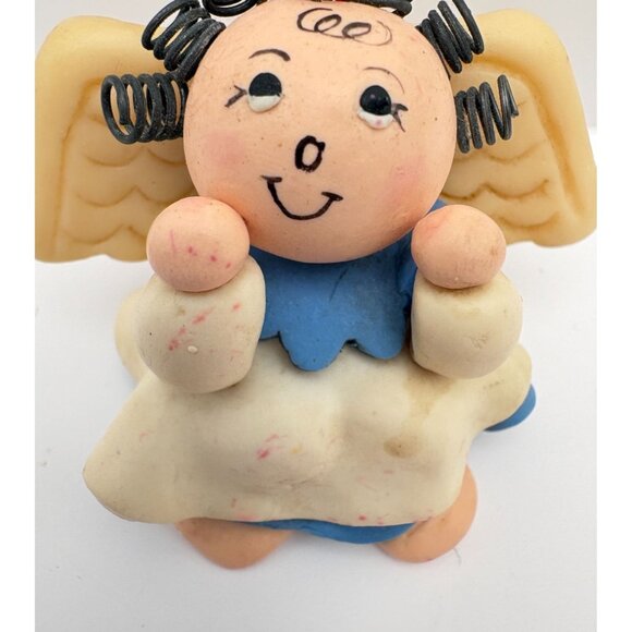 Clay Art Christmas Angel Ornament Dreamy Look Cute & Quirky - Picture 6 of 7